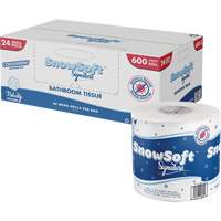 Snow Soft Premium Toilet Paper, 2 Ply, 600 Sheets/Roll, 145' Length, White Trail Hammer and Bolt