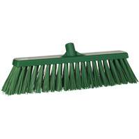 Heavy-Duty Push Broom, Stiff Bristles, 20", Polyester, Green Trail Hammer and Bolt