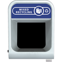 Conteneur pour d&eacute;chets de recyclage m&eacute;lang&eacute;s Configure, Vrac, Acier, 45 gal. US Trail Hammer and Bolt