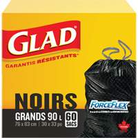 Sacs &agrave; ordures 90 L, R&eacute;gulier, 30" la x 33" lo, Noir Trail Hammer and Bolt