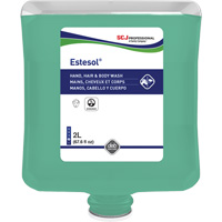 Estesol&reg; Hand, Hair and Body Cleaner, 2 L, Rain Forest, Plastic Cartridge Trail Hammer and Bolt