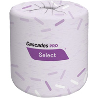 Pro Select&reg; Bathroom Tissue, 2 Ply, 420 Sheets/Roll, White Trail Hammer and Bolt