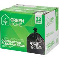 Sacs &agrave; ordures Green Home, Fort, 33" la x 48" lo, 3 mils, Noir, Capacit&eacute; 159 L (42 gal.) Trail Hammer and Bolt