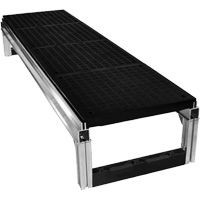 FOUNDATION Smooth Modular Aluminum Work Platform Kit, 18" W x 72" D, 400 lbs. Capacity, All-Welded Trail Hammer and Bolt