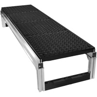 FOUNDATION Diamond-Plate Traction Modular Aluminum Work Platform Kit, 18" W x 72" D, 400 lbs. Capacity, All-Welded Trail Hammer and Bolt