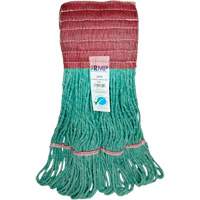 Wide-Band Mop Head, Antimicrobial/Floor Finishing/Specialty, Cotton/Rayon/Synthetic, Loop Style Trail Hammer and Bolt