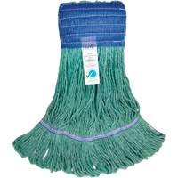 Wide-Band Mop Head, Antimicrobial/Floor Finishing/Specialty, Cotton/Rayon/Synthetic, Loop Style Trail Hammer and Bolt