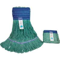 Wide-Band Mop Head, Antimicrobial/Floor Finishing/Specialty, Cotton/Rayon/Synthetic, Loop Style Trail Hammer and Bolt