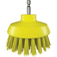 HyDrive Round Drill Brush, Extra Stiff Bristles, 3-1/10" Long, Yellow Trail Hammer and Bolt