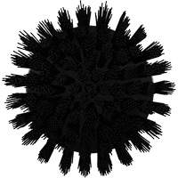 HyDrive Round Drill Brush, Extra Stiff Bristles, 3-1/10" Long, Black Trail Hammer and Bolt