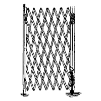 Barri&egrave;res de s&eacute;curit&eacute; galvanis&eacute;es repliables, Repliable simple fixe, 4' lo x 6' h d&eacute;ploy&eacute; Trail Hammer and Bolt