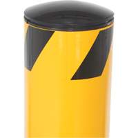 Bollard, Steel, 42" H x 5-1/2" W, Yellow Trail Hammer and Bolt