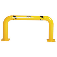 High Profile Machinery Guards, 4' W x 2' H, Yellow Trail Hammer and Bolt