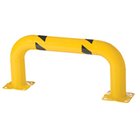 Low Profile Rack Guards, 3' W x 1.4' H, Yellow Trail Hammer and Bolt