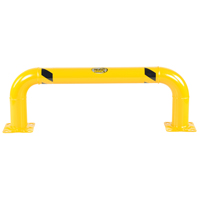 Low Profile Rack Guards, 4' W x 1.4' H, Yellow Trail Hammer and Bolt