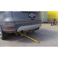 Fold-Down Bollards, Steel, 42" H x 1-3/4" W, Yellow Trail Hammer and Bolt