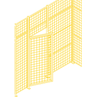 Composantes pour partitions & cloisons grillag&eacute;es - Portes battantes, 3' la x 7' h Trail Hammer and Bolt