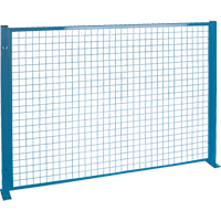Perimeter Guards - Mesh Style, 4' H x 8' W, Blue Trail Hammer and Bolt