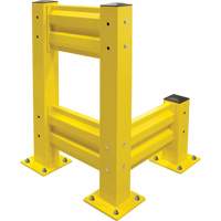 Industrial Safety Guard Rail, Steel, 19" L x 12" H, Safety Yellow Trail Hammer and Bolt