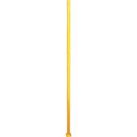 Adjustable Perimeter Guard In-Line Post, 4" W x 96" H, Yellow Trail Hammer and Bolt