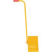Ergo Handle Wheel Chock, Steel, Yellow, 8" W x 10-3/4" D x 9-1/8" H Trail Hammer and Bolt