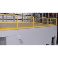 Barri&egrave;re de s&eacute;curit&eacute; pour mezzanine, 68-1/2" lo x 42" ha, 80-1/16" &eacute;lev&eacute;e, Jaune Trail Hammer and Bolt