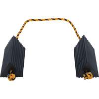 Airline Wheel Chock, 5" x 10" x 4-1/2", Black Trail Hammer and Bolt