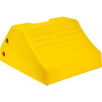 Cale de roue robustes, Ur&eacute;thane, Jaune, 15-1/2" la x 17-7/10" p x 10" h Trail Hammer and Bolt