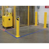 Safety Bollard, Steel, 36" H x 5-1/2" W, Yellow Trail Hammer and Bolt