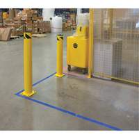 Butoir de s&eacute;curit&eacute;, Acier, 42" h x 5-1/2" la, Jaune Trail Hammer and Bolt