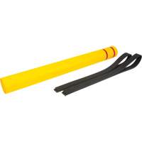 Capuchon en poly&eacute;thyl&egrave;ne pour borne de protection, 4-1/2" dia. x 52" l, Rouge/Jaune Trail Hammer and Bolt