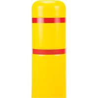 Capuchon en poly&eacute;thyl&egrave;ne pour borne de protection, 4-1/2" dia. x 52" l, Rouge/Jaune Trail Hammer and Bolt