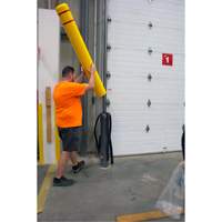 Polyethylene Bollard Cover, 6-5/8" Dia. x 52" L, Red/Yellow Trail Hammer and Bolt