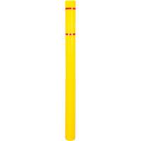 Capuchon en poly&eacute;thyl&egrave;ne pour borne de protection, 4-1/2" dia. x 64" l, Rouge/Jaune Trail Hammer and Bolt