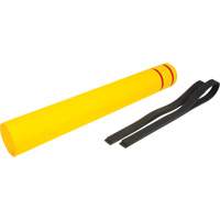Polyethylene Bollard Cover, 6-5/8" Dia. x 52" L, Red/Yellow Trail Hammer and Bolt