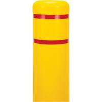 Polyethylene Bollard Cover, 6-5/8" Dia. x 52" L, Red/Yellow Trail Hammer and Bolt