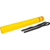 Polyethylene Bollard Cover, 6-5/8" Dia. x 60" L, Red/Yellow Trail Hammer and Bolt