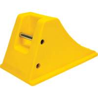 Cales de roue avec surface antid&eacute;rapante en aluminium, Polyur&eacute;thane, Jaune s&eacute;curit&eacute; OSHA, 11-1/4" la x 21" p x 12-1/4" h Trail Hammer and Bolt
