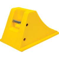 Cales de roue avec surface antid&eacute;rapante en caoutchouc, Polyur&eacute;thane, Jaune, 11-1/4" la x 21" p x 12-1/4" h Trail Hammer and Bolt