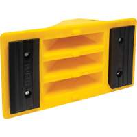 Cales de roue avec surface antid&eacute;rapante en caoutchouc, Polyur&eacute;thane, Jaune, 11-1/4" la x 21" p x 12-1/4" h Trail Hammer and Bolt