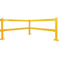 Garde-corps Lift-Out, Acier, 3' lo x 4" h, Jaune s&eacute;curit&eacute; OSHA Trail Hammer and Bolt