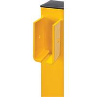 Poteau de coin pour garde-corps l&eacute;gers, Acier, 42" h, Jaune s&eacute;curit&eacute; OSHA Trail Hammer and Bolt