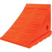 35 Ton General Purpose Wheel Chock, Urethane, Orange Trail Hammer and Bolt