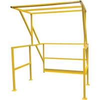 Barri&egrave;re de s&eacute;curit&eacute; pour mezzanine, 70" lo x 77" ha, 78" &eacute;lev&eacute;e, Jaune Trail Hammer and Bolt