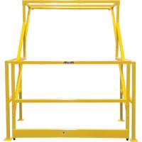 Barri&egrave;re de s&eacute;curit&eacute; pour mezzanine, 70" lo x 77" ha, 78" &eacute;lev&eacute;e, Jaune Trail Hammer and Bolt
