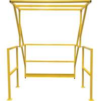 Barri&egrave;re de s&eacute;curit&eacute; pour mezzanine, 70" lo x 77" ha, 78" &eacute;lev&eacute;e, Jaune Trail Hammer and Bolt