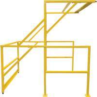Barri&egrave;re de s&eacute;curit&eacute; pour mezzanine, 70" lo x 77" ha, 78" &eacute;lev&eacute;e, Jaune Trail Hammer and Bolt