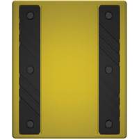 Cale de roue ultra-robuste pour l'exploitation mini&egrave;re Checkers Safety sans support, PEHD, Jaune, 14-1/2" la x 17-1/2" p x 16" h Trail Hammer and Bolt