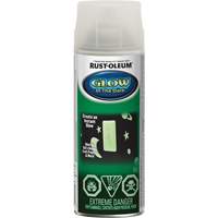 Specialty Glow-in-the-Dark Paint, Aerosol Can, Clear Trail Hammer and Bolt