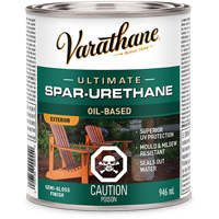 Varathane&reg; Diamond Wood Finish&reg; Coating, 946 ml, Clear, Semi-Gloss Trail Hammer and Bolt